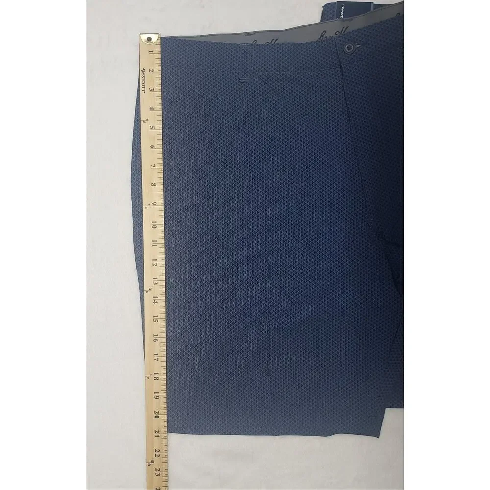 Ben Hogan Performance Golf Shorts 44 Tall Navy Micro‑Diamond UPF 50 Stretch NWT